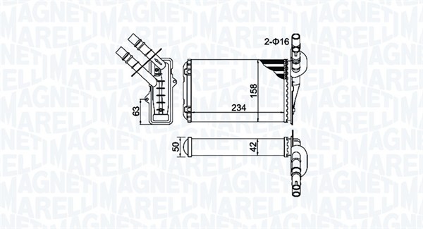 Magneti Marelli Kachelradiateur 350218404000