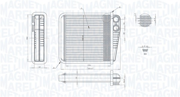 Magneti Marelli Kachelradiateur 350218423000