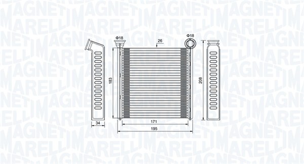 Magneti Marelli Kachelradiateur 350218448000