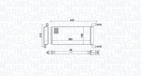 Magneti Marelli Kachelradiateur 350218451000