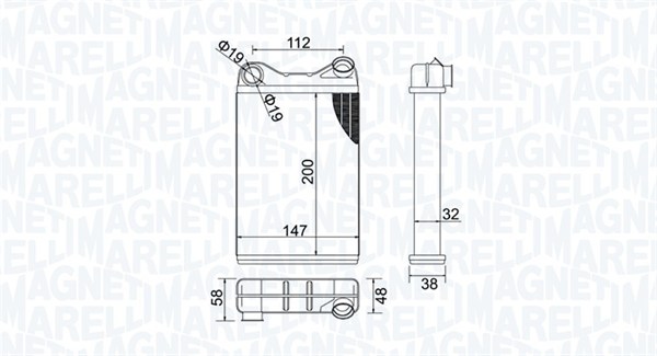 Magneti Marelli Kachelradiateur 350218456000