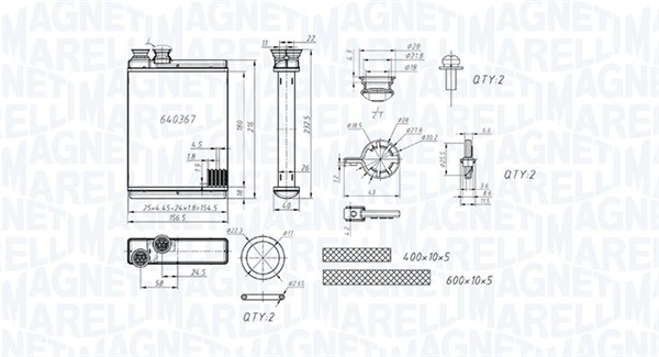 Magneti Marelli Kachelradiateur 350218486000