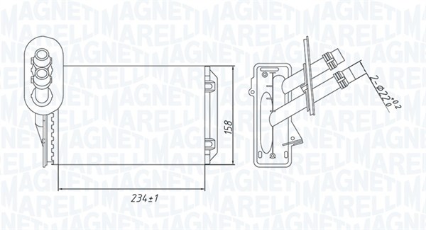 Magneti Marelli Kachelradiateur 350218492000