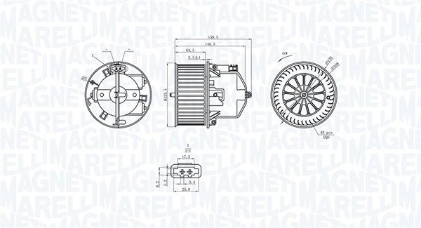 Magneti Marelli Kachelventilator 069412360010