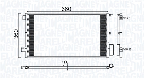 Magneti Marelli Airco condensor 350203100400