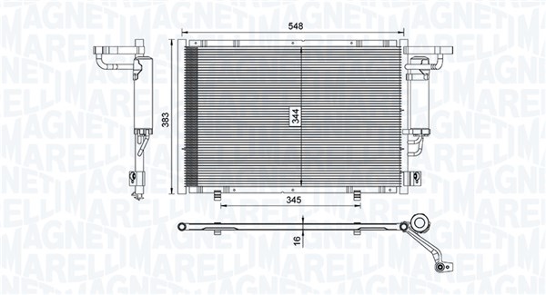 Magneti Marelli Airco condensor 350203100600