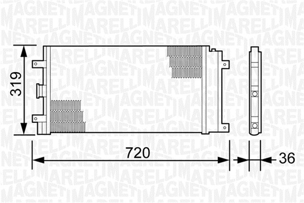 Magneti Marelli Airco condensor 350203496000