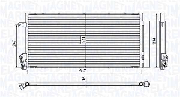 Magneti Marelli Airco condensor 350203619000