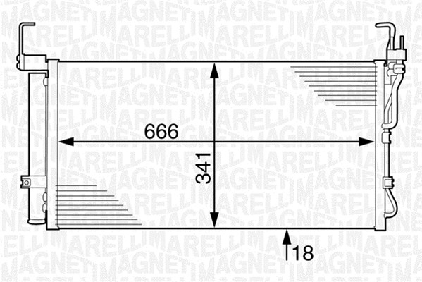 Magneti Marelli Airco condensor 350203625000