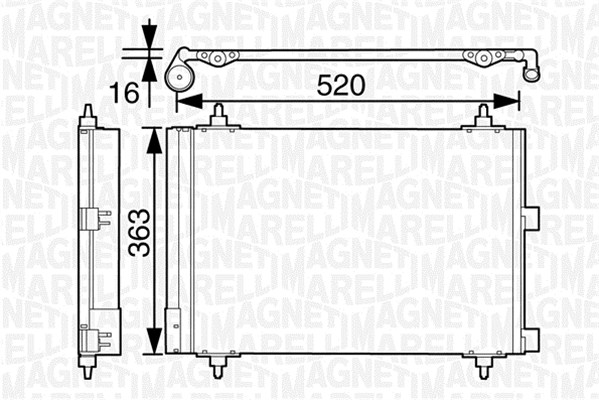 Magneti Marelli Airco condensor 350203628000