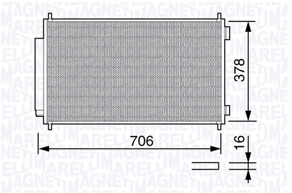 Magneti Marelli Airco condensor 350203659000