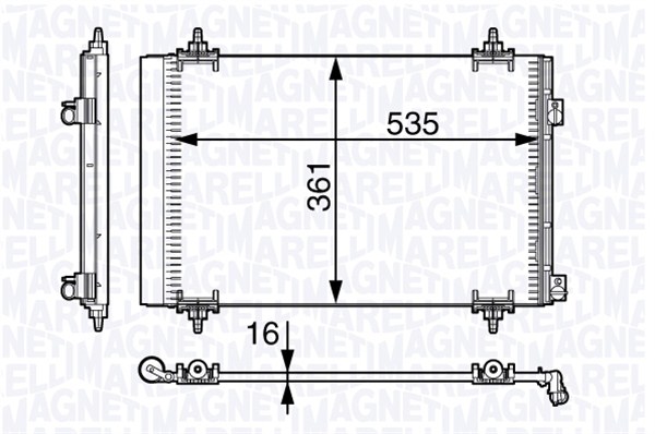 Magneti Marelli Airco condensor 350203721000