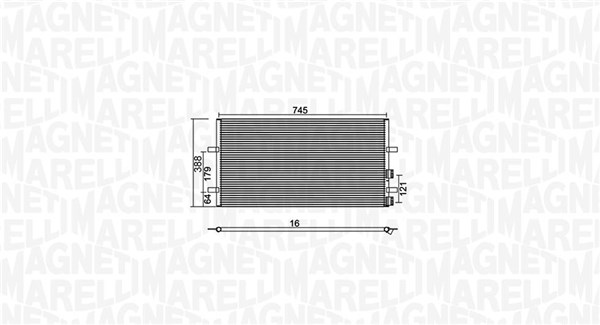 Magneti Marelli Airco condensor 350203740000