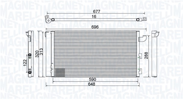 Magneti Marelli Airco condensor 350203857000