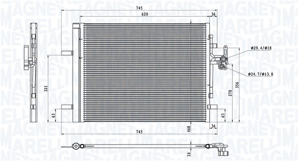 Magneti Marelli Airco condensor 350203873000