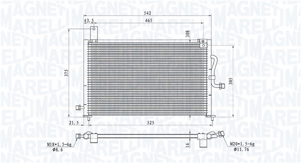 Magneti Marelli Airco condensor 350203885000