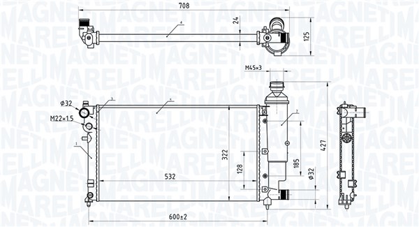 Magneti Marelli Radiateur 350213181300