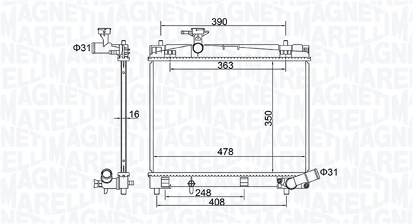 Magneti Marelli Radiateur 350213208400