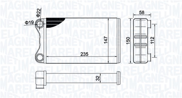 Magneti Marelli Kachelradiateur 350218424000