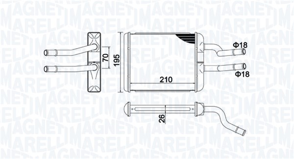 Magneti Marelli Kachelradiateur 350218500000