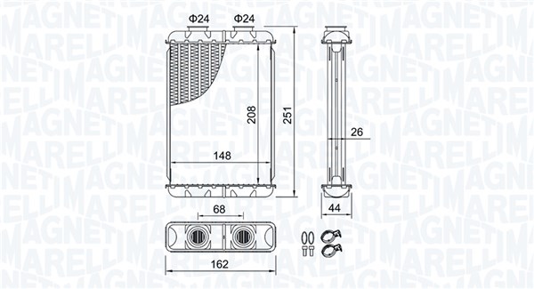 Magneti Marelli Kachelradiateur 350218501000