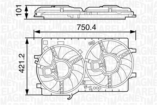 Magneti Marelli Ventilatorwiel-motorkoeling 069422458010