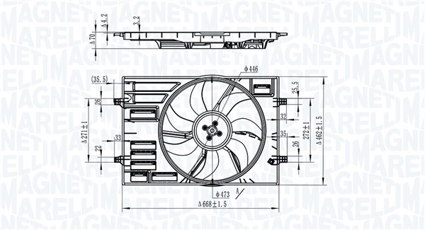 Magneti Marelli Ventilatorwiel-motorkoeling 069422828010