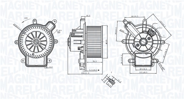 Magneti Marelli Kachelventilator 069412398010