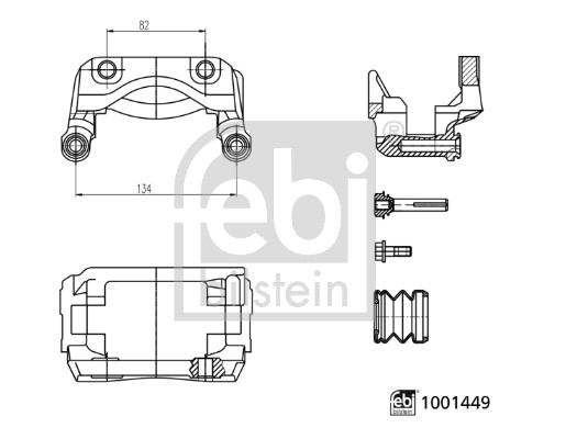 Febi Bilstein Houder, remklauw 1001449