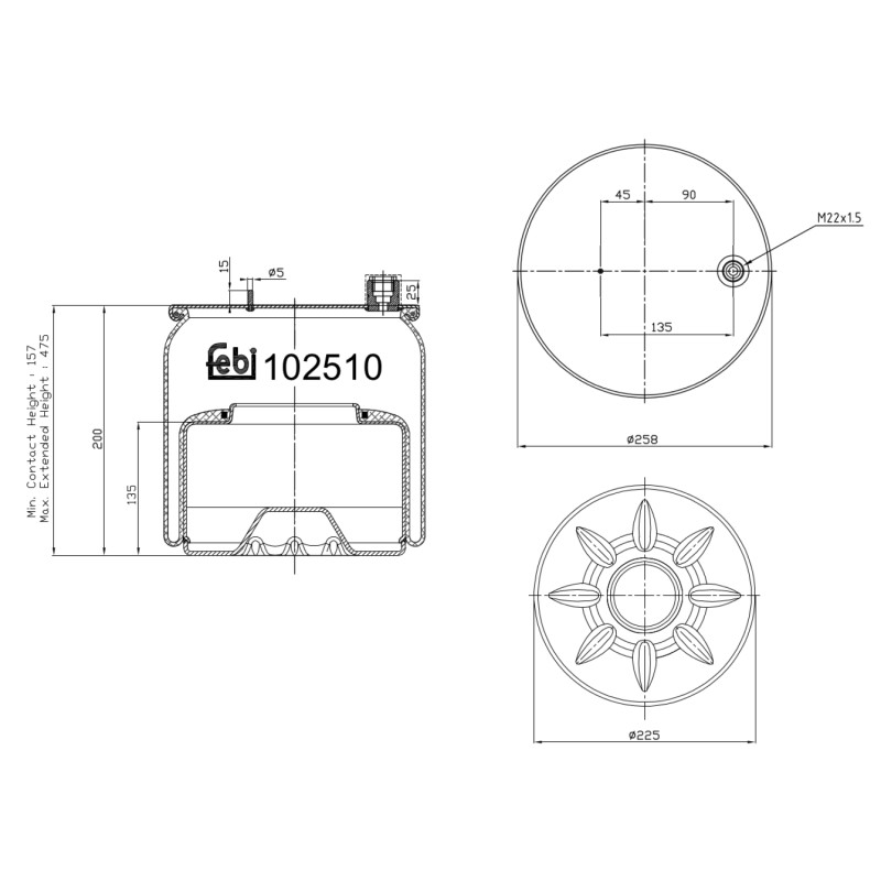 Febi Bilstein Veerbalg 102510