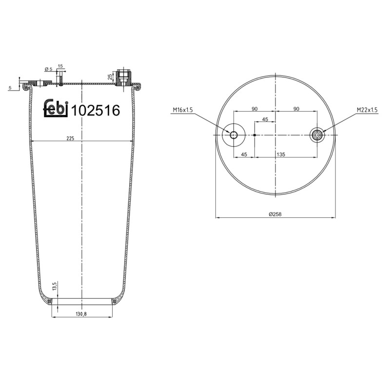 Febi Bilstein Veerbalg 102516