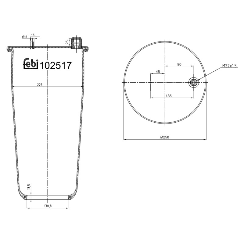 Febi Bilstein Veerbalg 102517