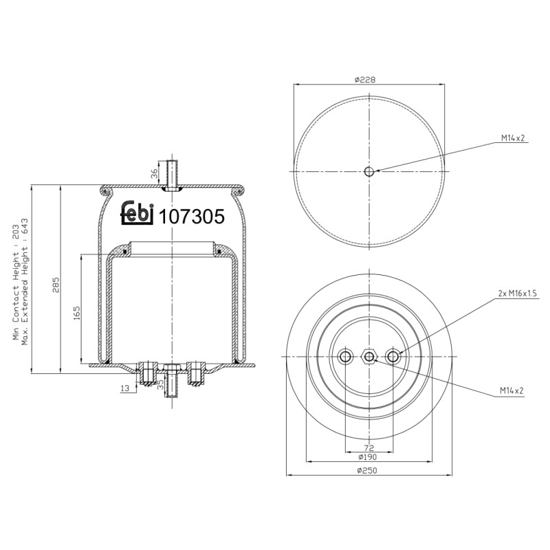 Febi Bilstein Veerbalg 107305