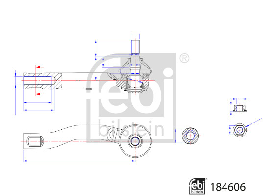 Febi Bilstein Spoorstangeind / Stuurkogel 184606