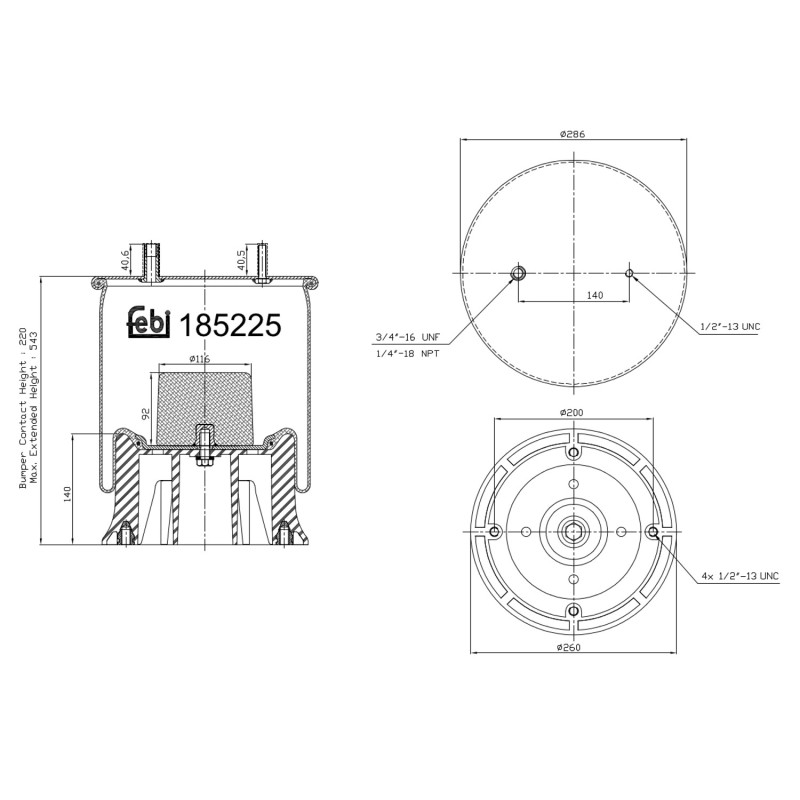 Febi Bilstein Veerbalg 185225