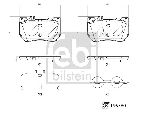 Febi Bilstein Remblokkenset, schijfrem 196780