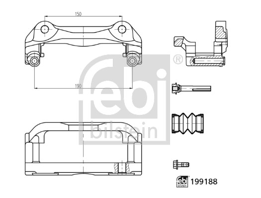 Febi Bilstein Houder, remklauw 199188