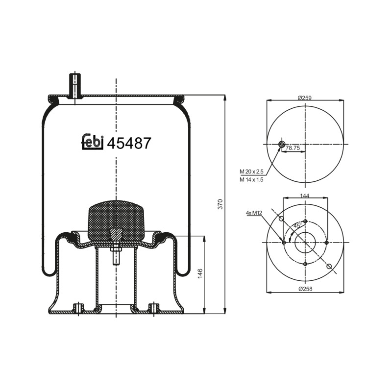 Febi Bilstein Veerbalg 45487