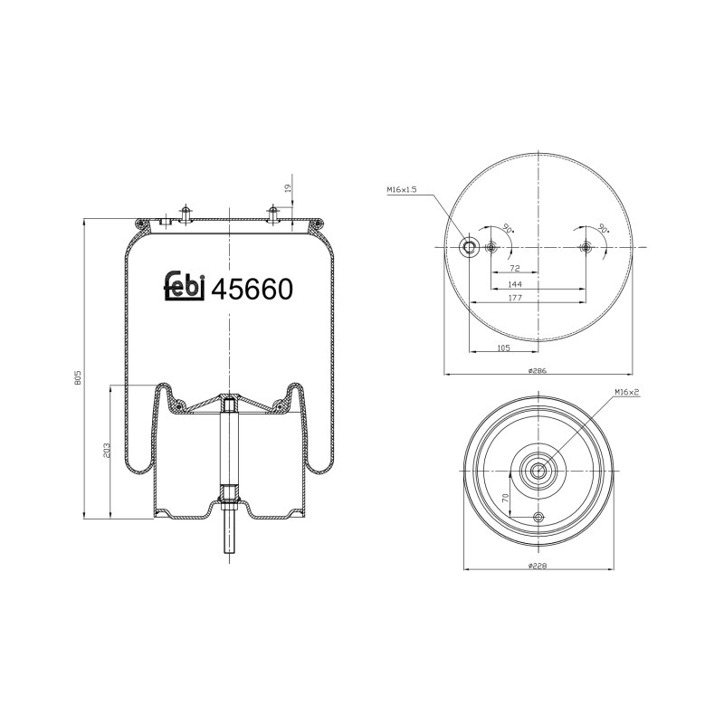 Febi Bilstein Veerbalg 45660