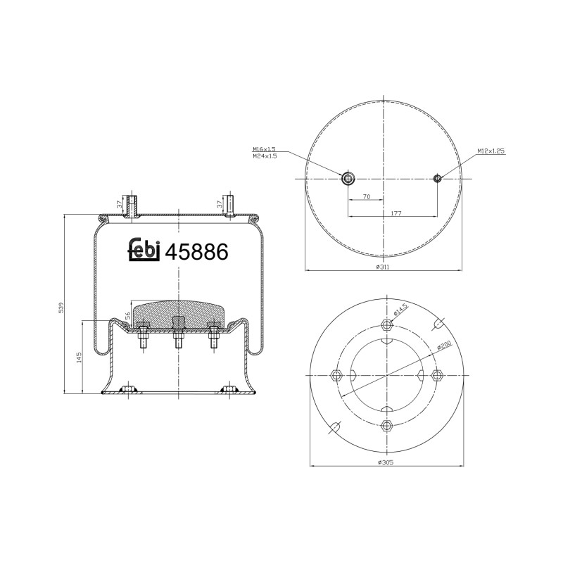 Febi Bilstein Veerbalg 45886