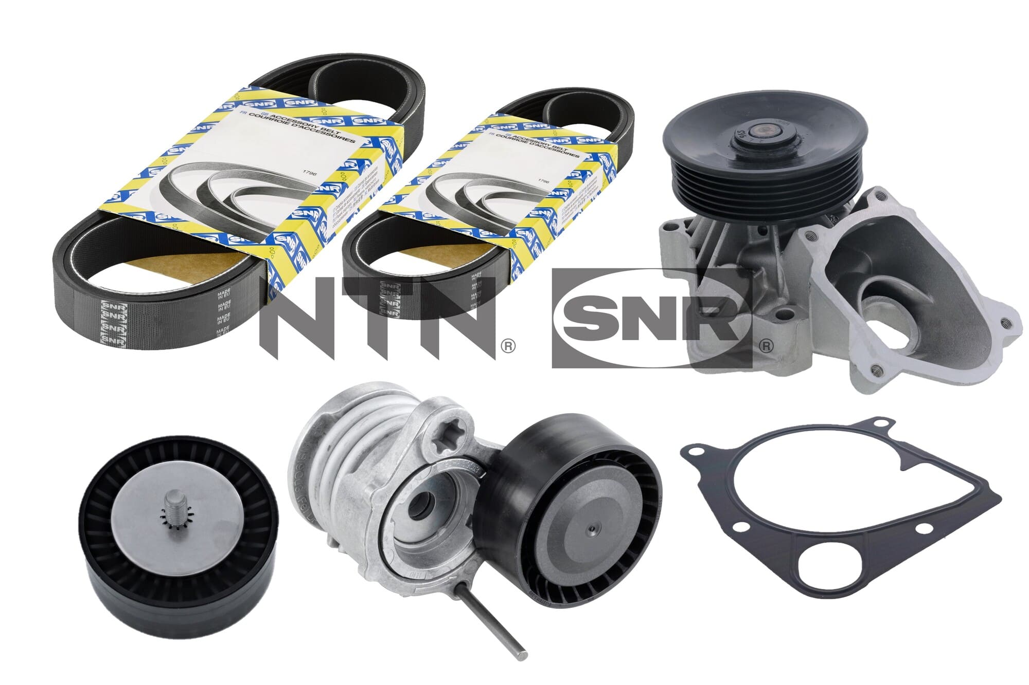 SNR Poly V-riemen kit inclusief waterpomp KAP850.060