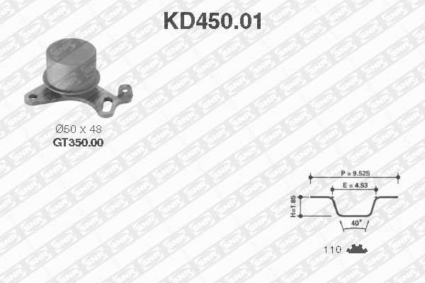 SNR Distributieriem kit KD450.01