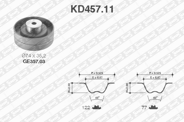 SNR Distributieriem kit KD457.11