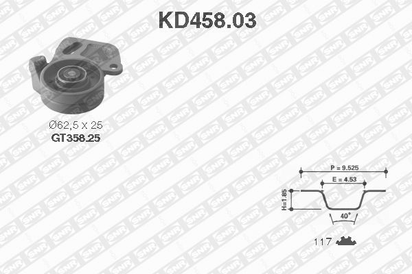 SNR Distributieriem kit KD458.03