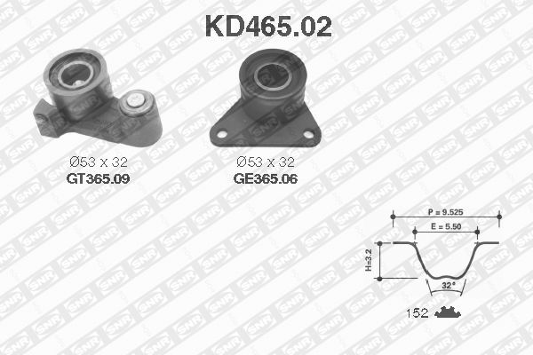 SNR Distributieriem kit KD465.02