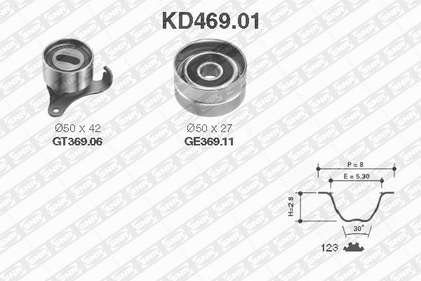 SNR Distributieriem kit KD469.01