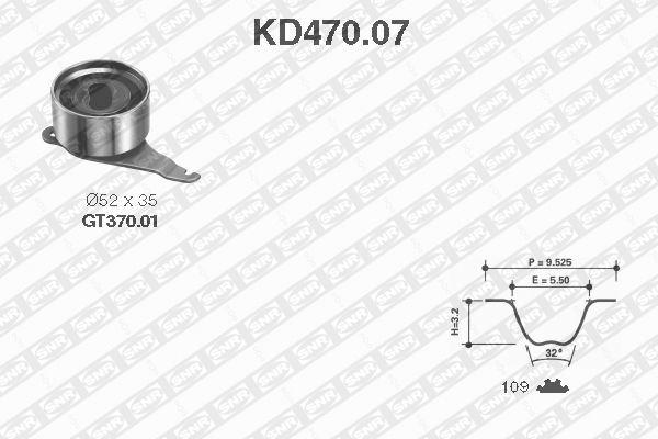 SNR Distributieriem kit KD470.07