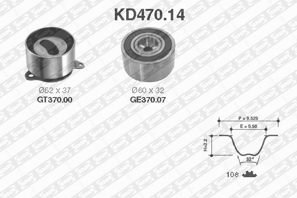 SNR Distributieriem kit KD470.14