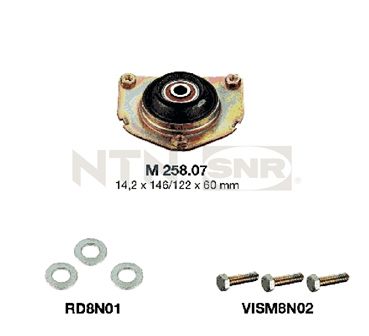 SNR Veerpootlager & rubber KB658.08