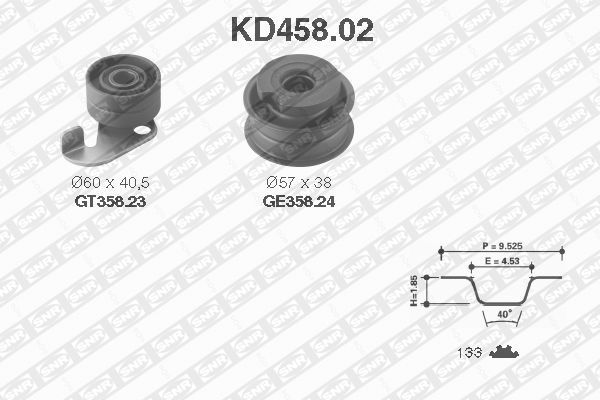 SNR Distributieriem kit KD458.02